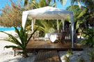 massage hut on the beach at hotel paradis
