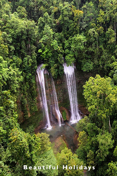 waterfall in the tropical hills of guadalcanal