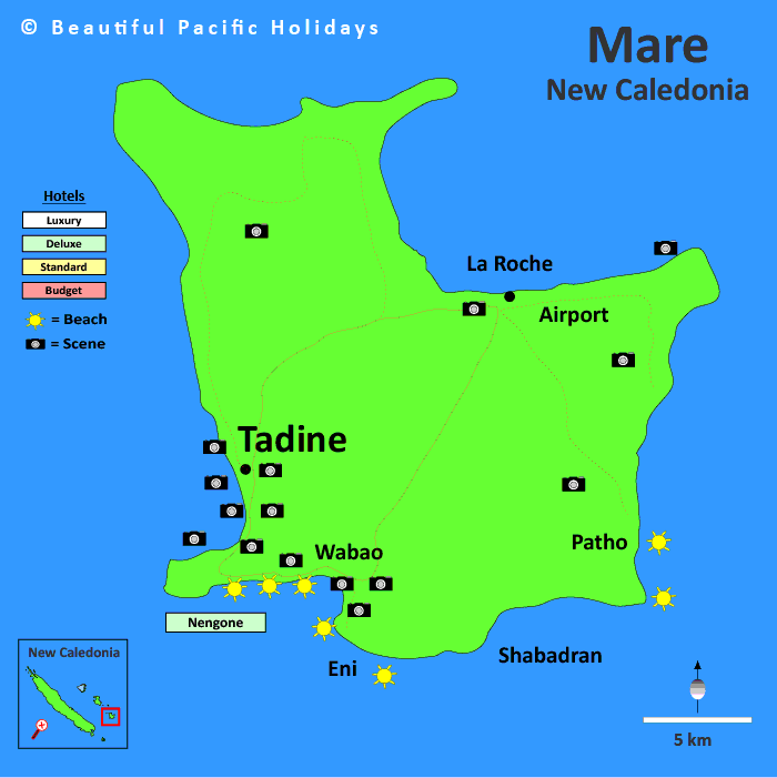Map Of Mare Island Mare New Caledonia Cruise Port